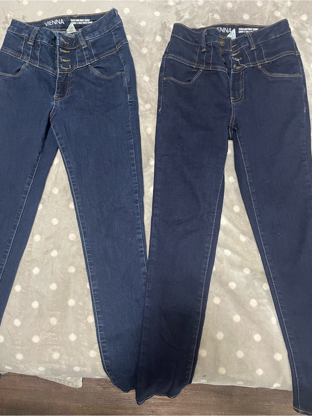 Urban Planet Size 3 Vienna High-Rise Skinny Jeans - Dark Blue